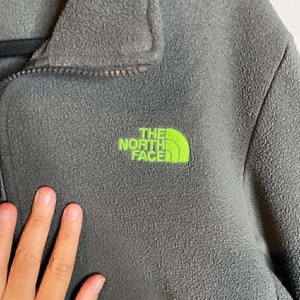 The North Face grey fleece zip up jacket